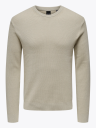 Only & Sons Phil Struc Reg Crew Neck Knit Beige XXL
