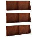 vidaXL Støttemur 6 stk. 60 x 12 x 40 cm Cortenstål Rusten