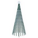 vidaXL LED juletre 250 cm 475 LED-lys Kaldhvit Stål Svart