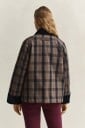 Gant Checked Waxed Jacket   Brown   XL