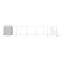 Vidaxl Utendørs Hundekennel Sølv 12X12X2.5 M Galvanisert Stål