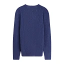 Ralph Lauren Polo Wool/Cashmere Cable Crew Neck Rustic Navy Heather