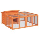 Vidaxl Kaninbur Brun 144X123X67.5 cm Heltre Furu