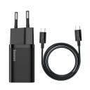 Baseus Super Si 25W Hurtiglader USB-C Sort for Mobil