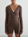 aim´n Shape Seamless Wrap Long Sleeve - Brown - L