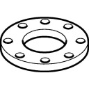 110 mm flens løs svart PEH Geberit