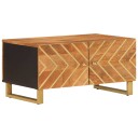  Salongbord brun og svart 80x50x40 cm heltre furu 8720845422066