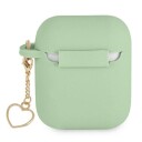 Guess Protective Case Silikon Charm Heart Collection For Airpods Green