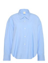 Calvin Klein Crisp Poplin Oversized Cropped S   Blue   M
