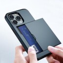 iPhone 15 Pro Hybrid-deksel med Skyvekortspor Mørkeblå
