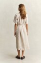 GANT Striped Linen Ss Shirt Dress Beige 36