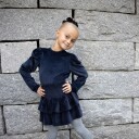 Vilje & Ve Hermine velour skjørt - Classic Navy
