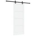 vidaXL glidedør med hardware sett Hvit 83x211 cm Solid Tre Furu