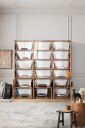 Bokhylle Hanah Home Evora Wide 180 x 187 x 30 cm Valnøtt   Valnøtt