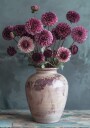 Purple Dahlia Elegance Plakat Plakat / 21x30cm