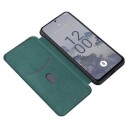Nokia X30 Flip-deksel med Kortholder Karbonfiber Grønn