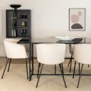 Venture Home Leif Spisegruppe 200 cm Rektangulær med 6 Berit Stoler Beige