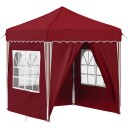  Pop up Festtelt Burgunder 195 x 195 x 245 cm Oxford Stoff