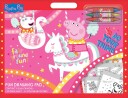 Peppa Gris Malebok Med Tre Kritt Og Klistremerker
