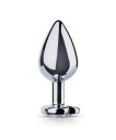 EasyToys buttplug med diamant no. 7 sølv