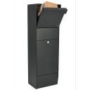 Postkasse Allux Grundform Parcel 4 Sort farge