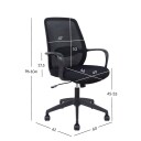 Kontorstol HOME4YOU Ciro Svart - svart