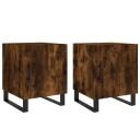 vidaXL Nattbord 2 stk røkt eik 40x40x50 cm konstruert tre