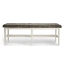 Oscarssons Möbel Nadja Bench 130 cm Hvitoljet ask/safeskinn Sahara