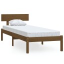vidaXL Sengeramme honningbrun heltre furu 90x190 cm UK Single