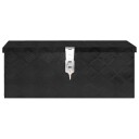 Oppbevaringsboks svart 60x23,5x23 cm aluminium