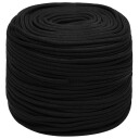  Arbeidstau svart 8 mm 500 m polyester