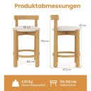 Barkrakker sett med 2 – treramme teddyfløyel 62 cm sete