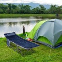 Campingseng sammenleggbar feltseng sammenleggbar seng med pute sidelomme madrass gjesteseng kan holde opptil 150 kg reise