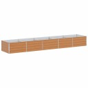 vidaXL Høybed Lys Brun 400 x 80 x 45 cm Galvanisert Stål