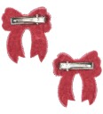 Konges Sløjd Hårspenner 2-Pack Paljetter Bow Rapture Rose