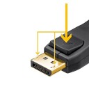 Goobay 2.1 DisplayPort-kabel 8K 1m Hankjønn Sort