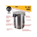 BrewZilla 100L Gen 4 RAPT WIFI 400V 400V 3-fase strømforsyning. 6600W