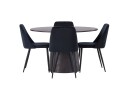 Venture Home Lanzo Spisegruppe 120 cm Rund med 4 Night Stoler Sort