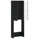 vidaXL Toalett skap HAARLEM Svart 66 x 25,5 x 190 cm Konstruert tre