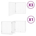 Vidaxl Hundeport Sammenleggbar 10 Paneler Hvit 800 cm Poppeltre
