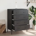  Skjenk svart 68x39x89 cm stål 8721102389443