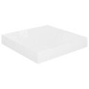 vidaXL Flytende vegghylle h?yglans hvit 23x23,5x3,8 cm MDF