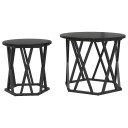  Nesting Sidebord 2 stk Svart Eik Ingeniørtre