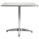 Hagebord sølv 80x80x70 cm aluminium