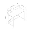 Desk HOME4YOU - ask / svart