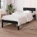 vidaXL Sengeramme svart heltre furu 75x190 cm UK Small Single 8720286762721