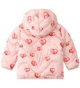 Molo Polstret Jakke   Harmony   Airbrush Hearts   Molo   4 år (104)   Dunjakke Rosa Rød