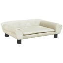 Vidaxl Hundeseng Kremfarget 70X48X22 cm Fløyel
