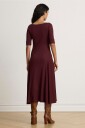 Lauren Ralph Lauren   Kjole rfnd Strtch 1x1 Rib knit   Rød