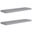 vidaXL Flytende vegghyller 2 stk gr? 90x23,5x3,8 cm MDF